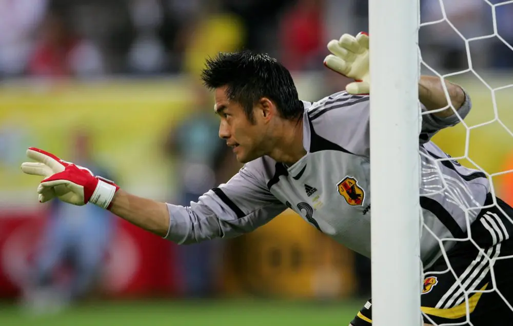 正規品PompeysportsポーツマスFC「37」川口能活 長袖Mユニフォーム GettyImages-71271942-1-