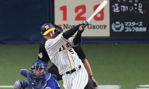 阪神2連勝で2カードぶり勝ち越し　佐藤輝に代わって先発した陽川が決勝打