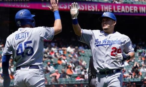 【MLB】筒香嘉智、152キロ打ち返す決勝タイムリー　3試合ぶり安打で打率.163、ド軍7連勝