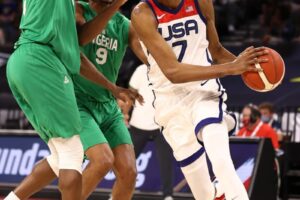 バスケ、米がナイジェリアに黒星　男子五輪代表、強化試合