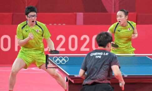 水谷隼、伊藤美誠組が決勝進出！銀メダル以上確定　中国ペアと激突へ
