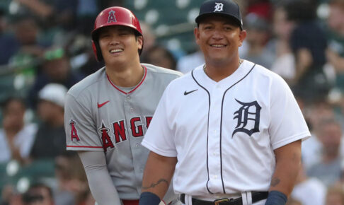 【MLB】4出塁の大谷翔平、三冠王カブレラの“イタズラ”に満面の笑顔　相手チームSNSは「ごめん、ショウヘイ」
