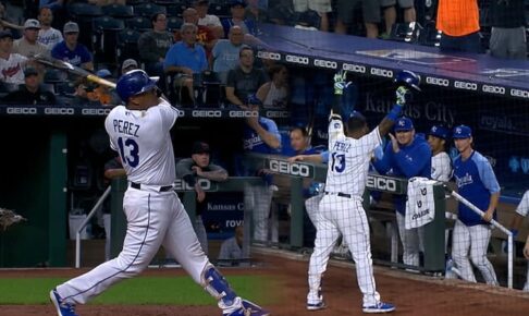 ロイヤルズ・ペレス　球団タイ記録48号放つも負傷交代