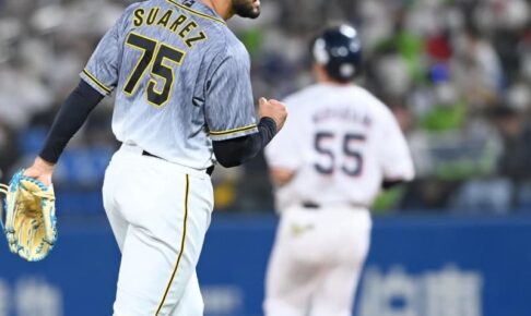 阪神が執念白星！伏兵島田が幸運V打　守護神スアレス9回の大ピンチしのぐ