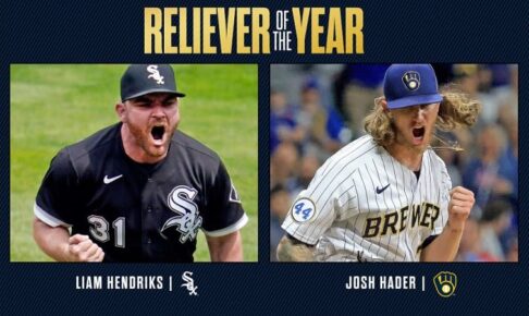 最優秀リリーバー賞　アはヘンドリックス、ナはヘイダーが受賞