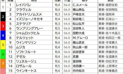 【エリザベス女王杯／前売りオッズ】レイパパレが単勝2.9倍、アカイトリノムスメは3.6倍　人気は「3歳馬 vs. 古馬」の図式