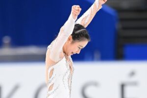 河辺愛菜がトリプルアクセル着氷　SP74.27点