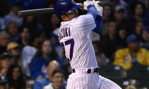 【MLB】鈴木誠也、2点適時二塁打で6試合連続安打　守備では筒香嘉智の犠飛阻止する初補殺も