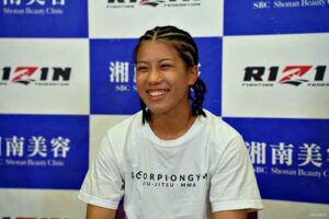 【RIZIN】現役JK・須田萌里「水着も持ってきました」　試合で行けなかった修学旅行の地・沖縄で決戦