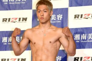 RIZIN　カズ次男　キングハンター威嚇に動じず！20秒にらみ合いも「想定内」