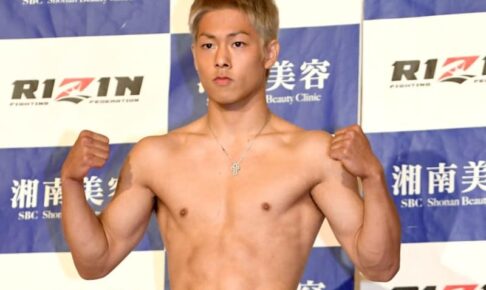 RIZIN　カズ次男　キングハンター威嚇に動じず！20秒にらみ合いも「想定内」