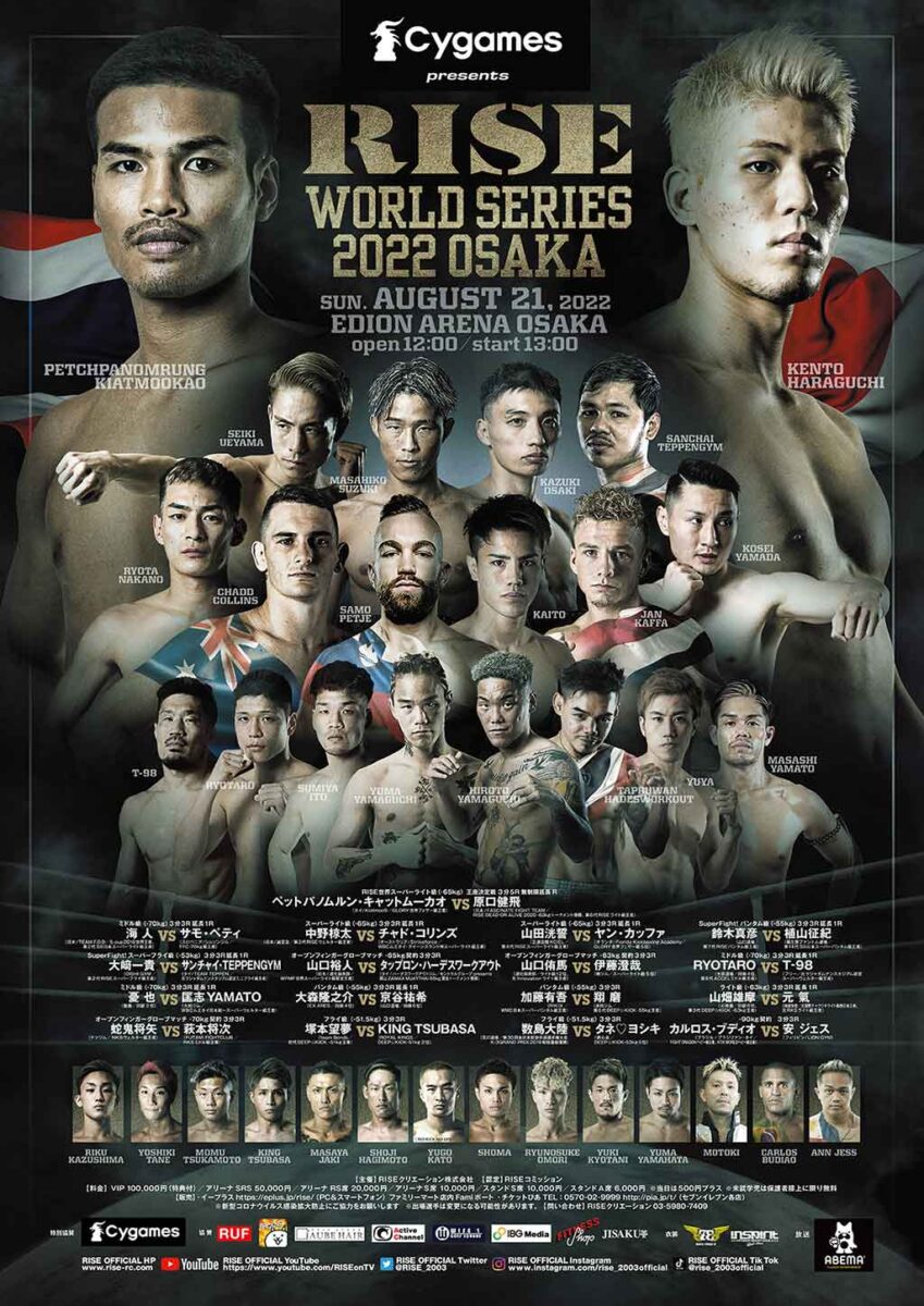 【RISE WS 2022 OSAKA】8月21日 対戦カード、試合結果、中継情報一覧