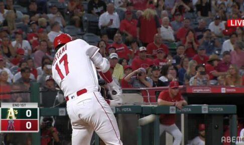 大谷翔平、フェンス直撃ツーベース含む2安打でキャリアハイ12試合連続ヒット エンゼルスは連勝