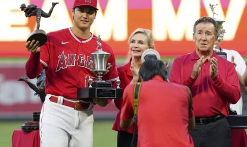 【MLB】大谷翔平、2年連続チームMVP受賞　選手投票で選出、最優秀投手賞も
