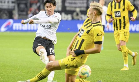 鎌田大地がリーグ戦7点目　サッカーのドイツ1部