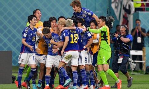 W杯初戦でドイツ相手に金星を挙げた日本（C）Getty Images