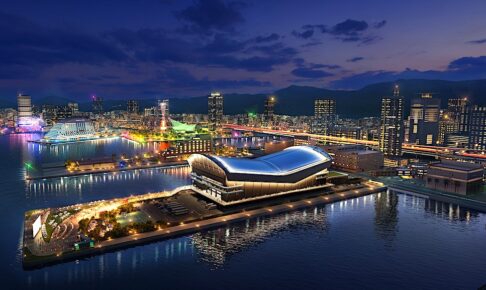 神戸アリーナの夜景想像図　提供：One Bright KOBE