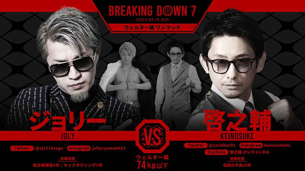 BreakingDown7】ジョリー、判定勝利も「『啓之輔の勝ちやろ』という人