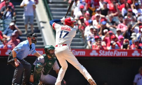 【MLB】大谷翔平、4試合ぶりマルチ3打数2安打2四球1打点で打率.295もエ軍投手陣は16失点大炎上大敗