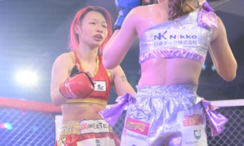 “土木ネキ”坂本瑠華が空手美女・原田優菜に完勝　オーディションで「ブス」暴言での大乱闘の因縁戦制す