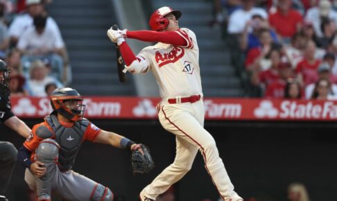 【MLB】大谷翔平、2戦連続9回裏に意地の一発炸裂　昨季に並ぶ34号特大125メートル弾もエ軍は連勝逃す