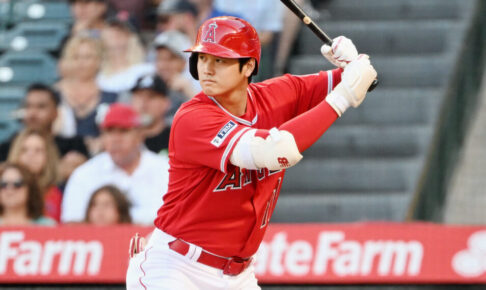 【MLB】大谷翔平、右翼線強襲178キロ弾丸タイムリー三塁打で本塁打に続き両リーグ単独トップに