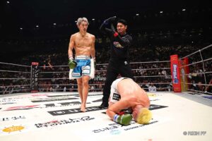 【RIZIN44】安保瑠輝也、ローブロー2回の“悶絶”喧嘩マッチを制して初勝利「これからも盛り上げたい」
