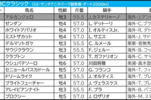 BCクラシック2023出走馬