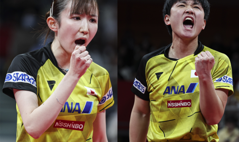 早田ひな、張本智和らエース躍動で圧巻の全勝劇　日本が仏、米下し4連勝で首位通過【混合団体W杯】