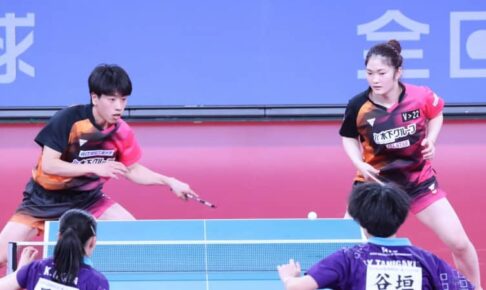 篠塚大登/木原美悠ペア、愛工大・谷垣佑真/岡田琴菜ペア撃破で初優勝＜全日本卓球2024混合ダブルス決勝＞