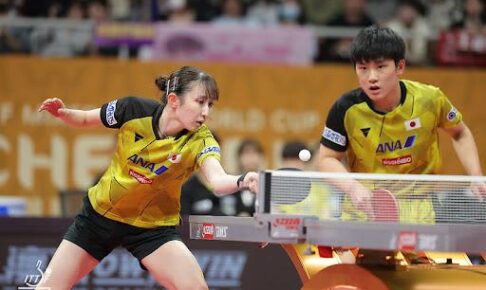 パリ金メダル候補の「はりひな」が相手を圧倒！ ブラジルペアを下してベスト8入り【卓球 シンガポールスマッシュ】