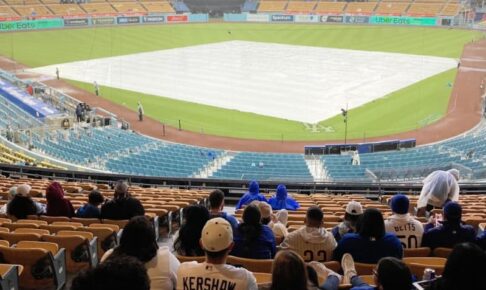 ドジャース　パドレス戦が降雨のため試合開始遅延　12時25分開始と球団発表　大谷翔平は2番・DHで先発出場予定