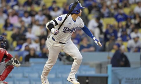 【MLB】大谷翔平、第1打席“技アリ”左前安打　初回チャンスメークで「16試合連続出塁」