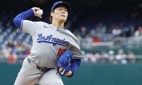 【MLB】山本由伸が「157キロシンカー」で“怪力”スタントンのバット粉砕　7回106球2安打7K無失点の快投