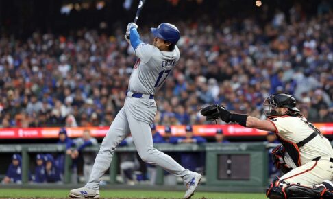 【MLB】大谷翔平、3試合連続安打“165キロ”中前打　打率、安打数もリーグトップに