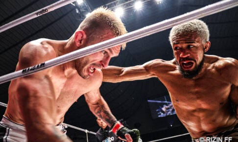 【RIZIN.47】「勇気を見せた」前回塩試合のベイノア、“査定マッチ”でリングから落下のアクシデントも……大歓声のなか劇的勝利