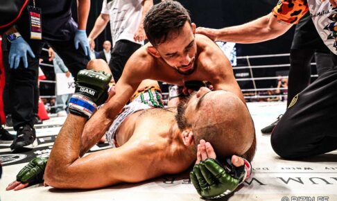 【RIZIN.47】「早すぎて見えなかった……」クレベル・コイケ、元王者に“秒殺”一本勝ち　まさかの展開に会場騒然「回転したら極まってた」