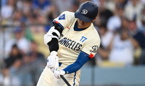 【MLB】大谷翔平、初回に続く右安打で今季19度目のマルチ達成　ド軍の大量リードに貢献、23号で月間最多本塁打更新
