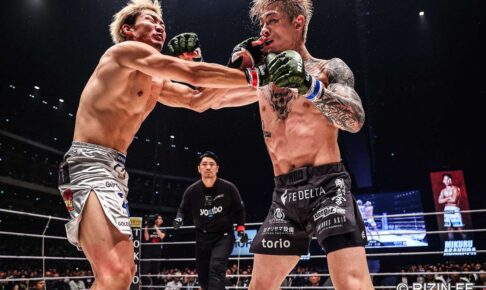 「超RIZIN.3」での平本蓮と朝倉未来