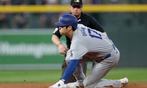 【MLB】大谷翔平、30試合連続出塁の四球で「今季20盗塁」　最強捕手ローリーから足で好機演出