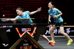 張本美和、木原美悠ペアが“中国の壁”を崩せず敗退　陳幸同、銭天一ペアにストレートで敗れベスト8進出を逃す【チャイナスマッシュ2024】