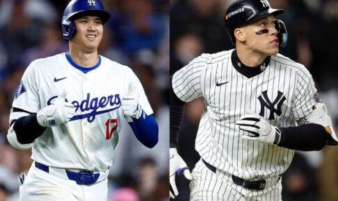 【MLB】大谷翔平&ジャッジが成し遂げた歴史的偉業　両リーグMVPが放った“2年連続50号”を公式が紹介「オオタニが快投とともに記録」