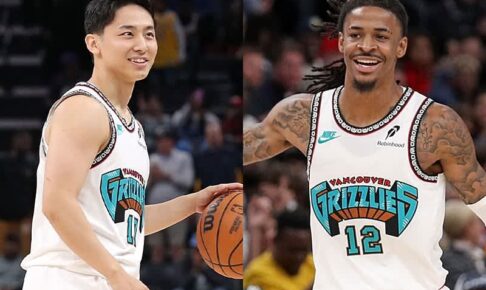 河村勇輝のNBA初得点に懸命なリアクション「yuuuuu」ジャ・モラントが足を引きずりながら歓声