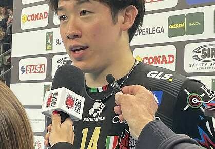 石川祐希、欧州CLの舞台で爆発なるか？ 日伊の代表主将が繰り出すコンビネーションに手応え！ 両者が語った好調の秘訣は？