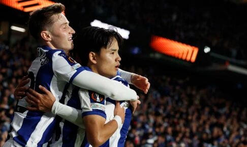 久保建英、圧巻の1G1Aで強豪アヤックス撃破　攻撃指標が軒並み「90％」超え、データサイトが公開の驚愕スタッツ【欧州EL】