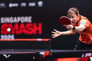 早田ひな、エースがアメリカの世界52位に快勝でベスト8進出　優勝争いかけて“難敵”待つ準々決勝がカギ握るか【シンガポールスマッシュ】