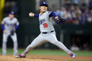 【MLB】山本由伸、全102球の公式投球データ詳細　スプリットが最大落差91センチ、シンカーで最速96.2マイル【4月19日レンジャーズ戦】
