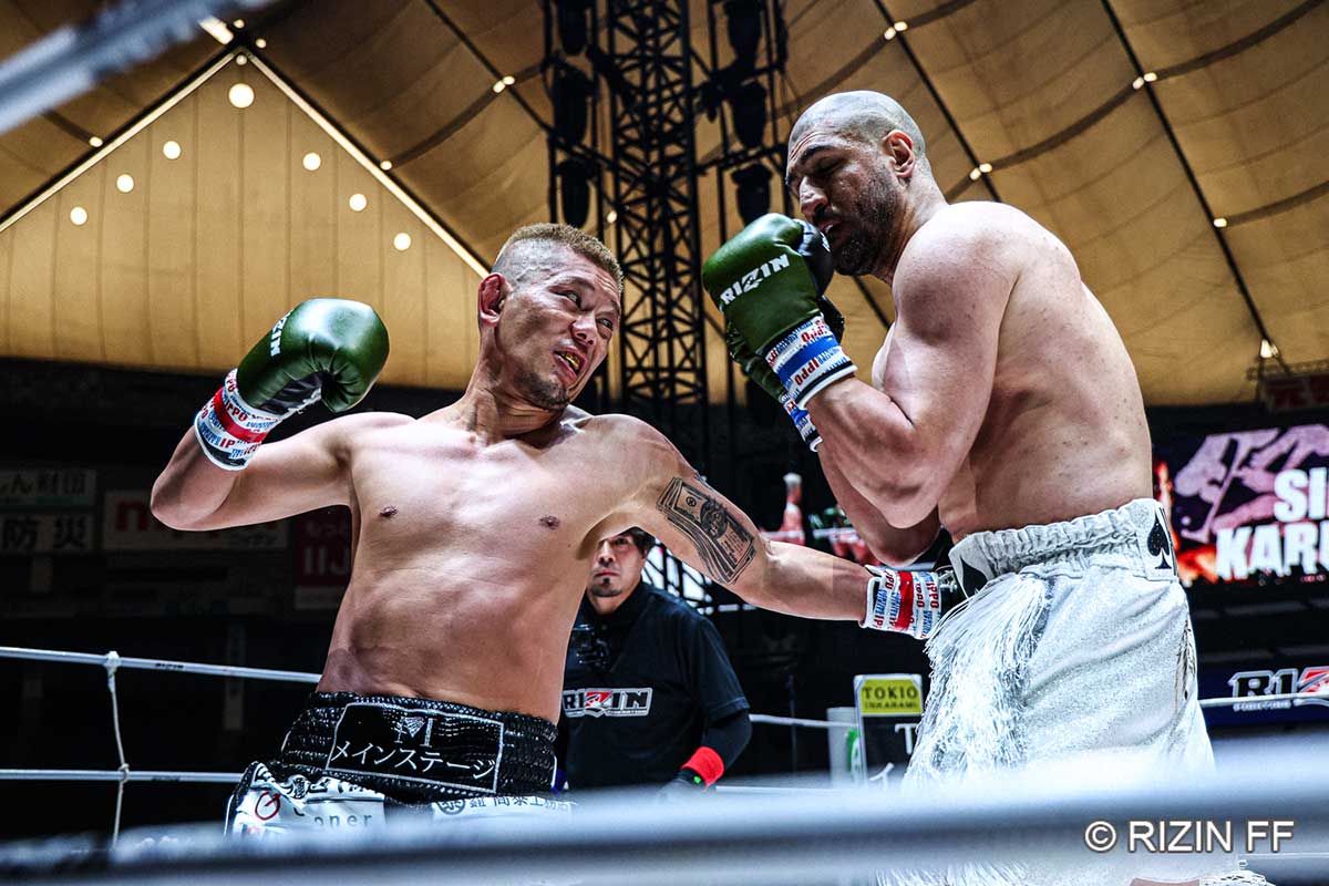 【RIZIN】皇治、カリミアンとの“禊マッチ”で右フック被弾も倒れず……久保優太も驚愕「体格差があるのにすごい」