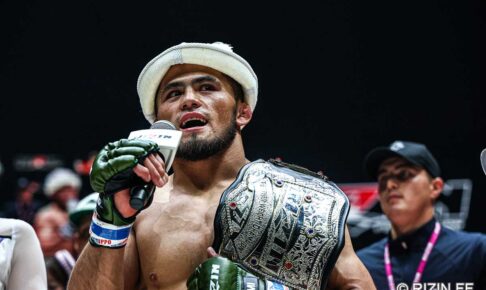 【RIZIN】新王者シェイドゥラエフ、“62秒殺”での王座戴冠にクレベル愕然……平本蓮は「絶対勝ちます」とタイトル戦に意欲