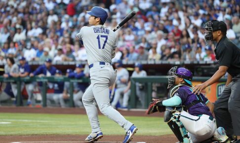 【MLB】大谷翔平、6試合ぶり一発は“187キロ”豪快44号ソロ　「角度19度」の超低弾道アーチ